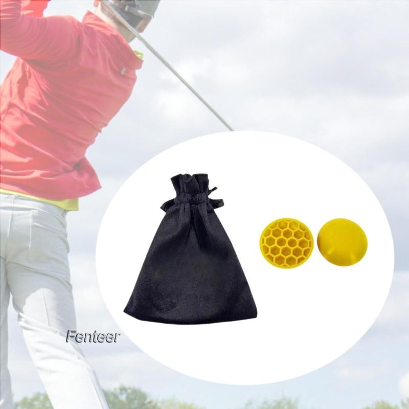 [ 2x ยางบังคับเหยียบแผ่นบังคับกอล์ฟพร้อมถุงเก็บการเรียนการสอนใส่การฝึกอบรมแผ่นบังคับกอล์ฟพื้นดินแผ่นบังคับ - รูปที่ 3