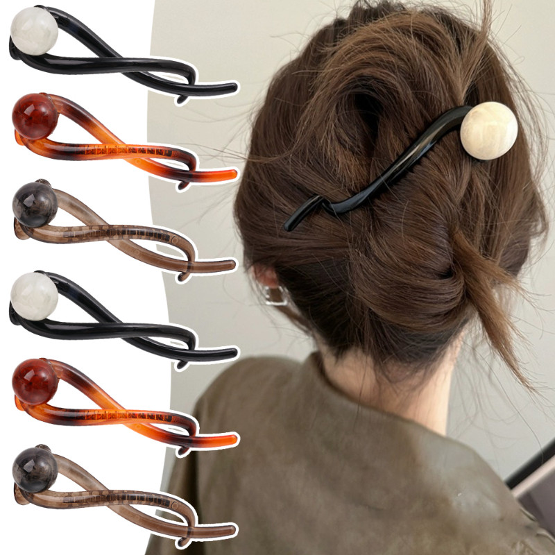 ผู้หญิง Retro S รูปร่างผมหางม้า Twist Claw คลิปแฟชั่นใหม่หลายสี Twisted Hollow Out คลิปฉลามผ้าโพกศีรษะเครื่องประดับผม