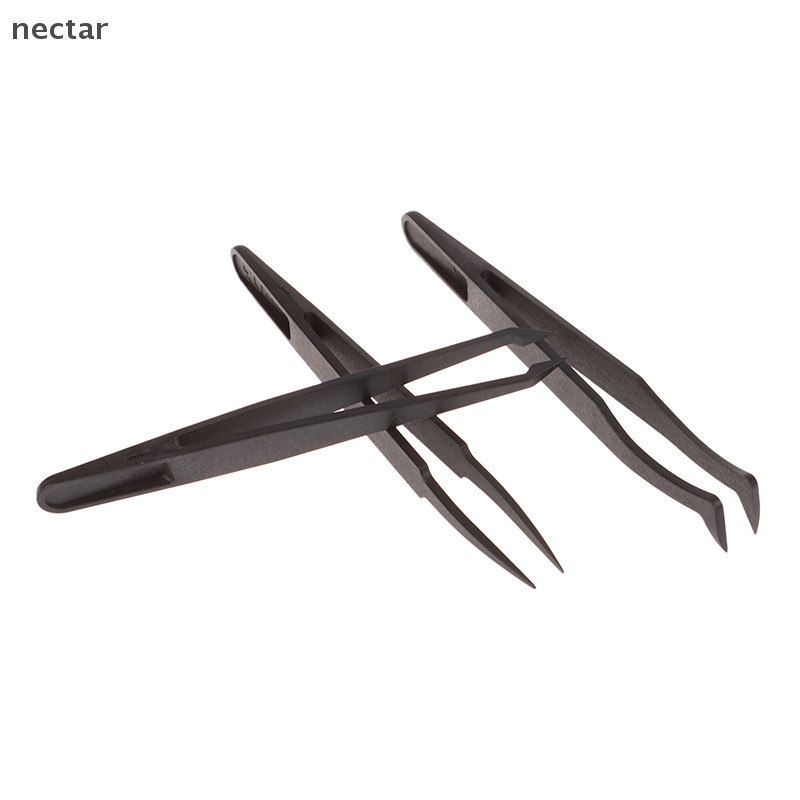 Tar 1 PC นาฬิกาซ่อมเครื่องมือ Antistatic คาร์บอนไฟเบอร์แหนบตรง El พลาสติกติดตั้งทํางานแหนบสําหรับช่างซ่อมนาฬิกา N