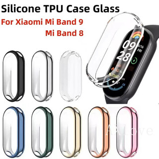 ฝาครอบป้องกัน TPU แบบนุ่มสําหรับ Xiaomi Mi Band 10 8 9 กรอบป้องกันแบบเต็มหน้าจออุปกรณ์เสริมเปลือกกันชน