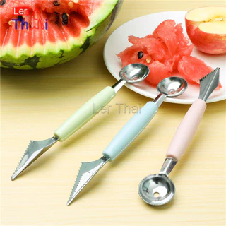 LerThai ที่ตักผลไม้ 2 in 1 ช้อนแกะสลักผลไม้พรีเมี่ยม Fruit Spoon
