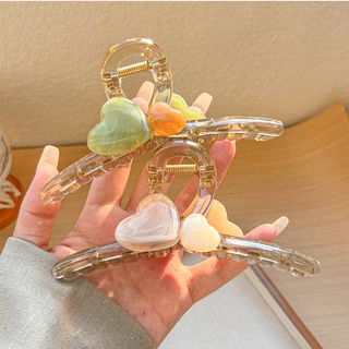 Jelly สี Love Grab คลิปหญิง 2024 สไตล์ใหม่ High-End ฤดูร้อนกลับหัวกิ๊บติดผมกิ๊บติดผมคลิปฉลามเครื่องประดับผม