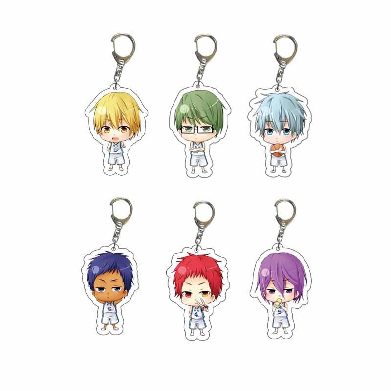 Kuroko บาสเกตบอลการ์ตูนญี่ปุ่น Key Chain Kuroko Tetsuya Kagami Taiga Hyuga Junpei กระเป๋าอะคริลิคจี้