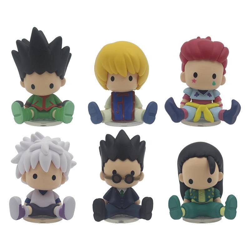 6 ชิ้น hunter x hunter kurapika gon hisooka killua ตุ๊กตาขยับแขนขาได้