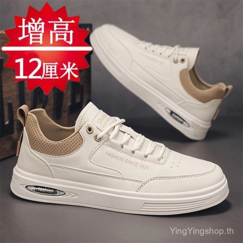 รองเท้าเพิ่มความสูงสำหรับผู้ชาย12ซม. 10ซม. ฤดูร้อนที่มองไม่เห็นเพิ่มความสูงภายใน8ซม. 6ซม. รองเท้ากีฬาลำลองแฟชั่นแมทช์ลุคง่ายระบายอากาศได้ดี