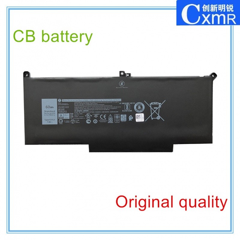 ✪F3YGT Laptop Battery for 12 7000 E7280 E7290 E7380 E7390 E7480 E7490 F3YGT 2X39G 7.6V 60WH