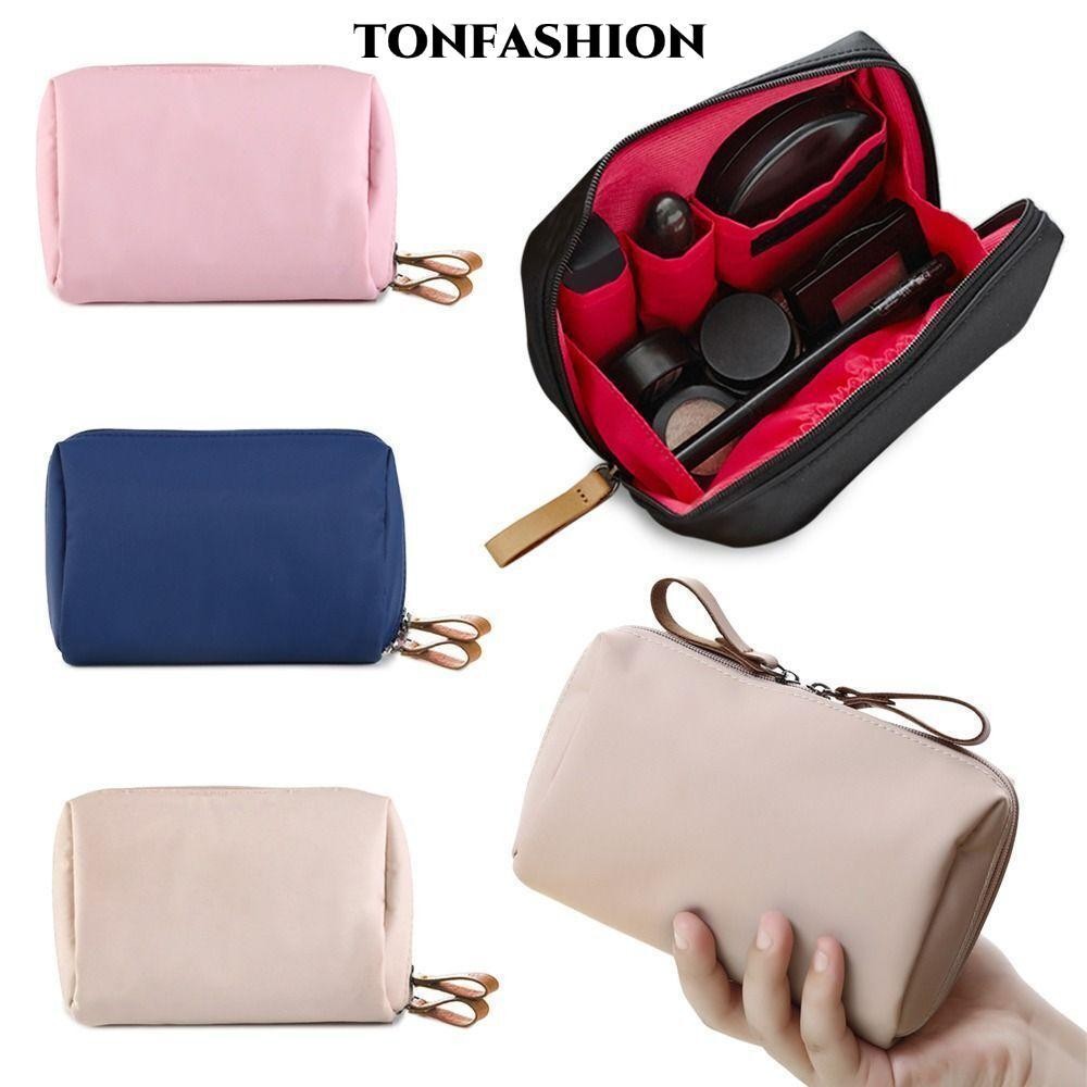 Tonfashion กระเป๋าเครื่องสําอาง กันน้ํา ขนาดใหญ่ แบบพกพา หลายสี