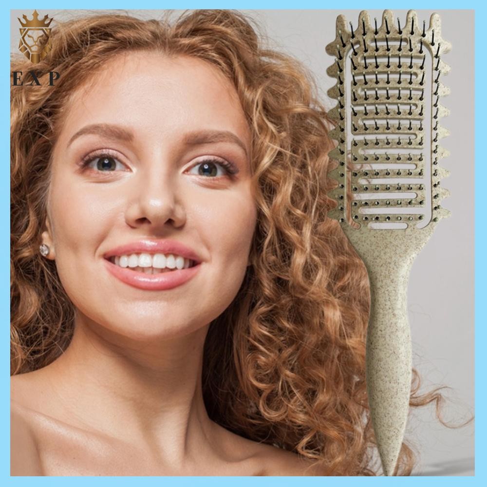 [explosion1.th] 3 In 1 Curl Dinning Brush หวีตามหลักสรีรศาสตร์สําหรับผมตรงหนาหยิก (สีขาว)