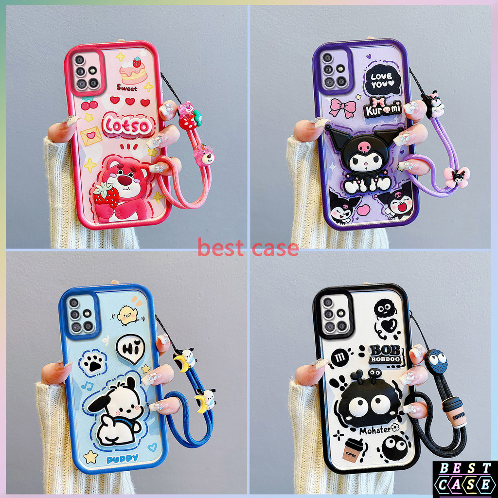 เคส Samsung A51 4G เคส Samsung M40S เคสสตรอเบอร์รี่หมี Kuromi การ์ตูนสามมิติรูปตุ๊กตาน่ารักนุ่มเคสโทรศัพท์ BB-TYGZ