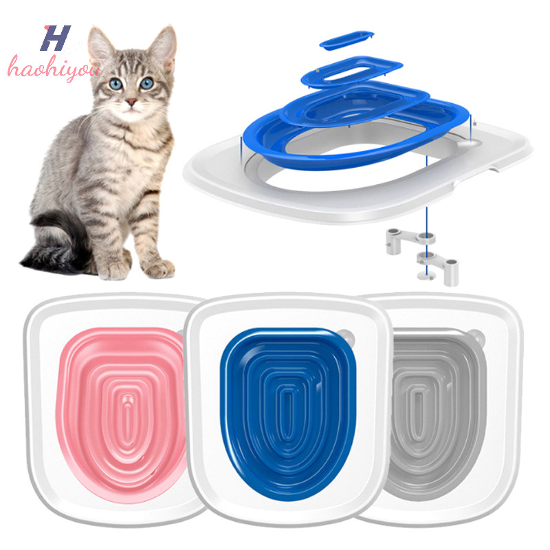 <haohiyou> ชุดฝึกห้องน้ําแมวนํากลับมาใช้ใหม่ Puppy Cat Litter Mat เทรนเนอร์ห้องน้ําแมวห้องน้ําสัตว์เลี้ยงทําความสะอาดแมวผลิตภัณฑ์การฝึกอบรม Nice