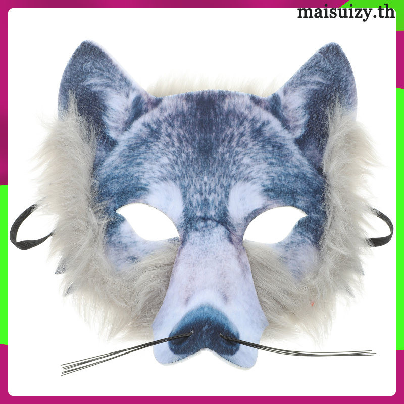 หน้ากาก Masquerade Eye สัตว์ตกแต่ง Furry พลาสติกที่น่าสนใจตุ๊กตาแมว 28X18X3 ซม.ผ้าไม่ทอ Pvc เด็ก maisuizy