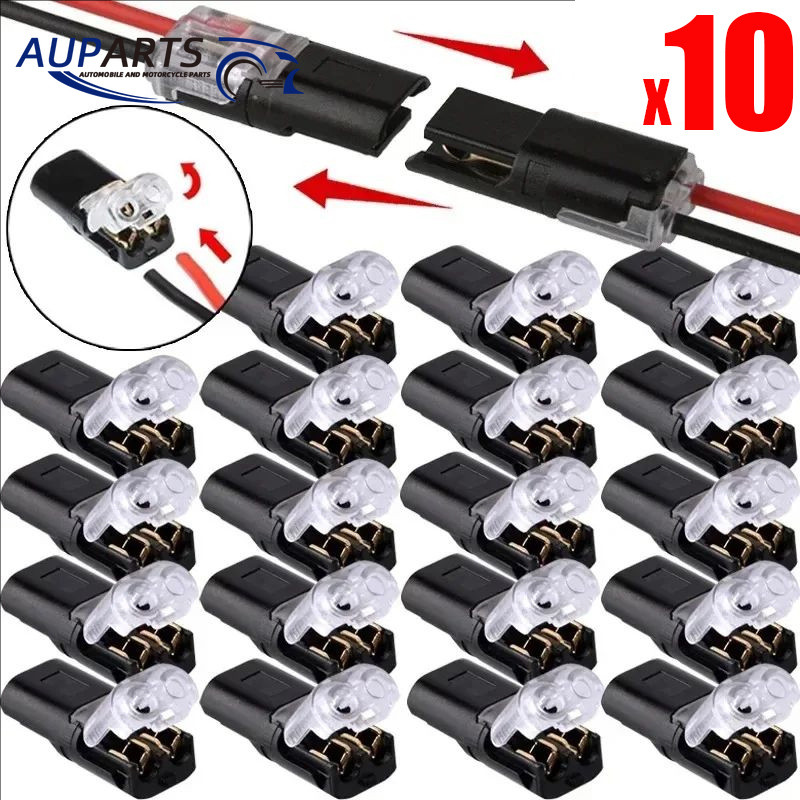 10 ชิ้น/เซ็ตสะดวกทนทานมินิ หน้าท้อง รถลวดเชื่อมต่ออย่างรวดเร็ว-อเนกประสงค์ยานยนต์สายไฟเชื่อมต่อปลั๊ก