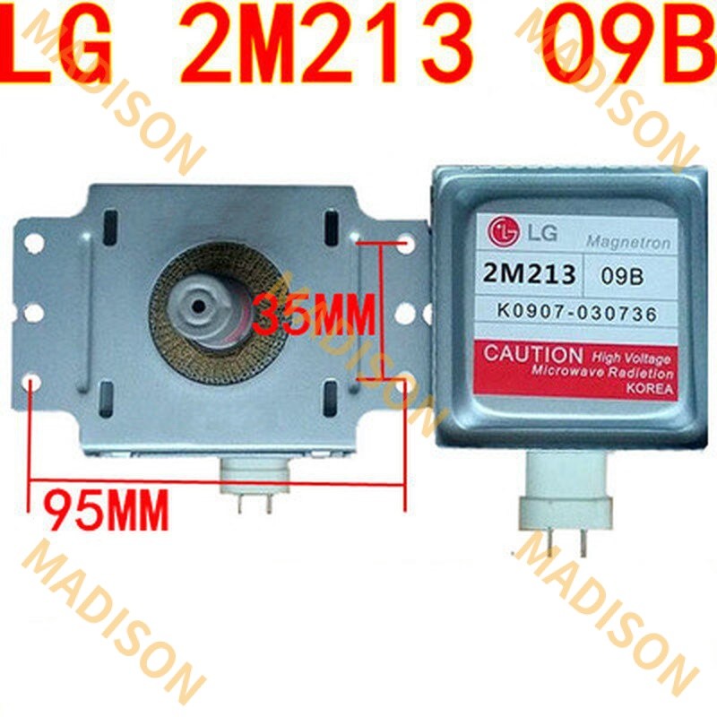 1 PCs 2m213 magnetron ชิ้นส่วนเตาอบไมโครเวฟสําหรับ LG 2m213-09b 2m213-09b0 magnetron (รอบหกรูสากล)