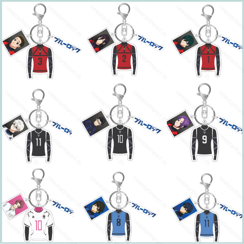 Jason Blue Lock พวงกุญแจอะนิเมะอะคริลิคน่ารักกระเป๋าจี้ Jersey Sae Itoshi Isagi Yoichi พวงกุญแจของขว