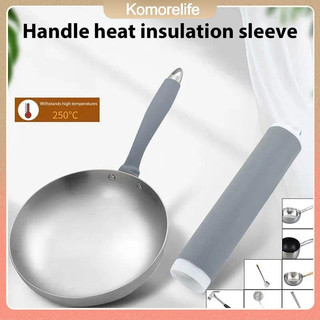 Pot Handle Heat Resistant Cover Protector Sleeve Rubber Hot Handle Holder Anti-scalding Pan Sleeve