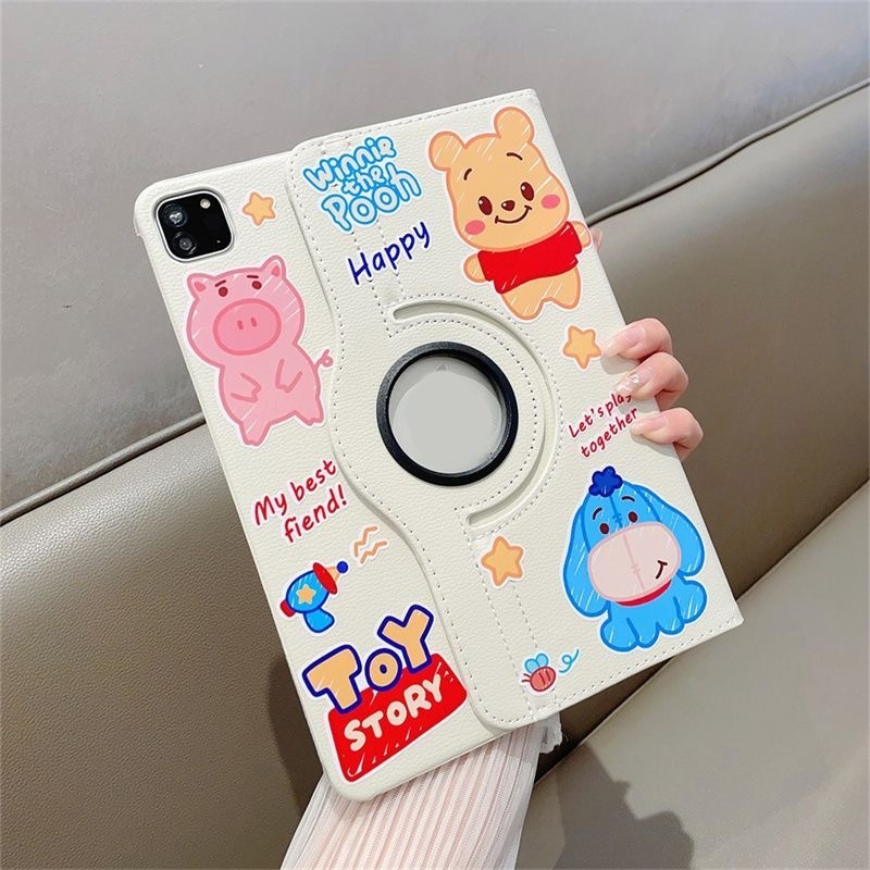 360.เคสฝาพับ ลายการ์ตูน เคสหมุน 360° เคส Samsung Tab A9 Plus/Tab A7 lite/Tab S6 lite/Tab S9 FE S9FE S8 S7 เคสหนัง