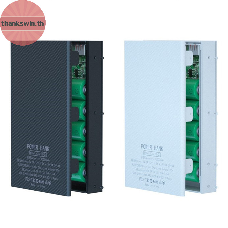 ขอบคุณ DIY ที่ถอดออกได้ Mobile power 5*18650 Case Wireless Charger th