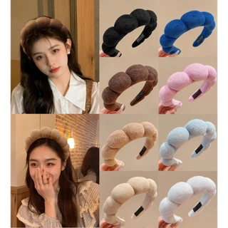 Khaki Series ฟองน้ําสูงนุ่ม Cloud Mass Headwear Hairbands เครื่องประดับผม