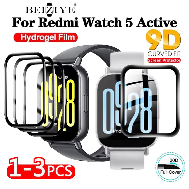 1-3pcs 3Dโค้งป้องกันฟิล์มสําหรับ Redmi Watch 5 Active(2024) ป้องกันAnti-Scratchป้องกันหน้าจอสําหรับXiaomi Redmi Watch 5 Active อุปกรณ์เสริมไม่แก้ว