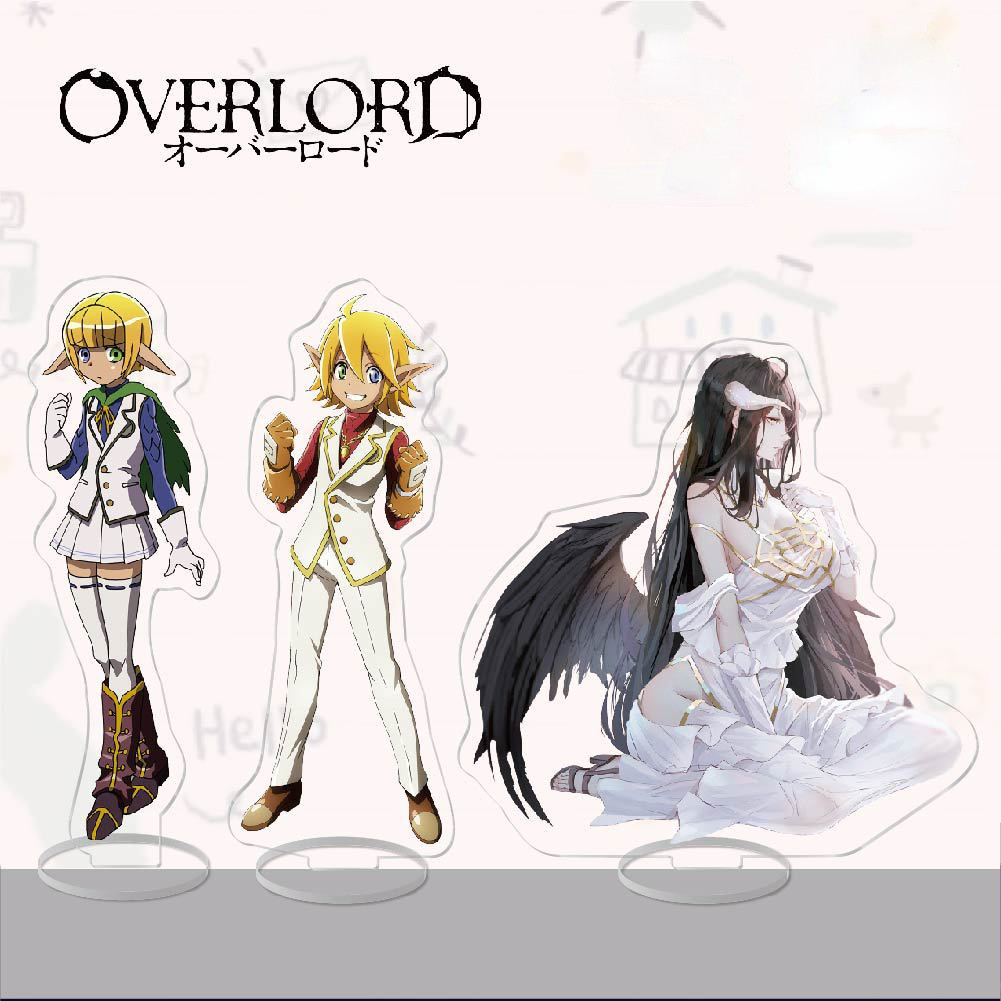 อะนิเมะ OVERLORD รูปของเล่นอะคริลิคขาตั้งผู้ถือแผ่นตกแต่งบ้านคอลเลกชัน