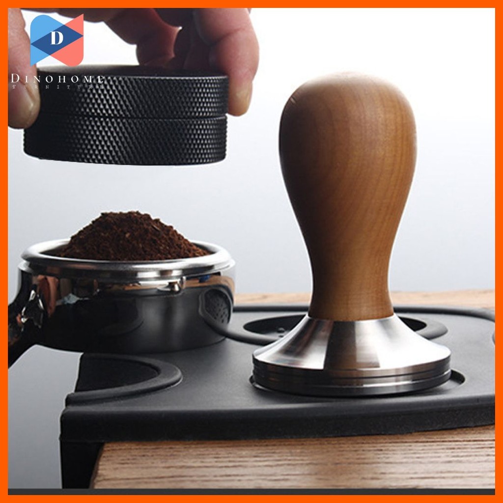 ⭐️ขายปลีก/ส่ง⭐️Tamper สแตนเลส อัดกาแฟ ที่กดกาแฟ ด้ามไม้ #AB-0002