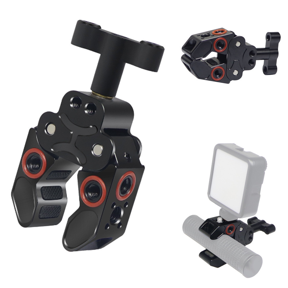Xt-xinte อลูมิเนียม Crab Claw อัพเกรดวงเล็บ Gimbal คลิปที่แข็งแกร่งการถ่ายภาพ Magic Hand Bracket สําหรับ GoPro 13 12 Action กล้อง