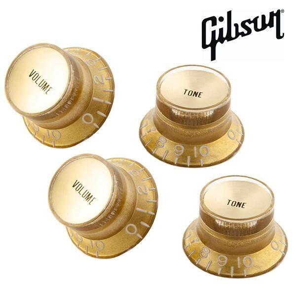 GIBSON® ปุ่มวอลุ่ม ปุ่มโทน สำหรับกีตาร์ไฟฟ้า ของแท้ / 1 แพ็ค มี 2x Volume, 2 x Tone (Top Hat Knobs with Inserts)....