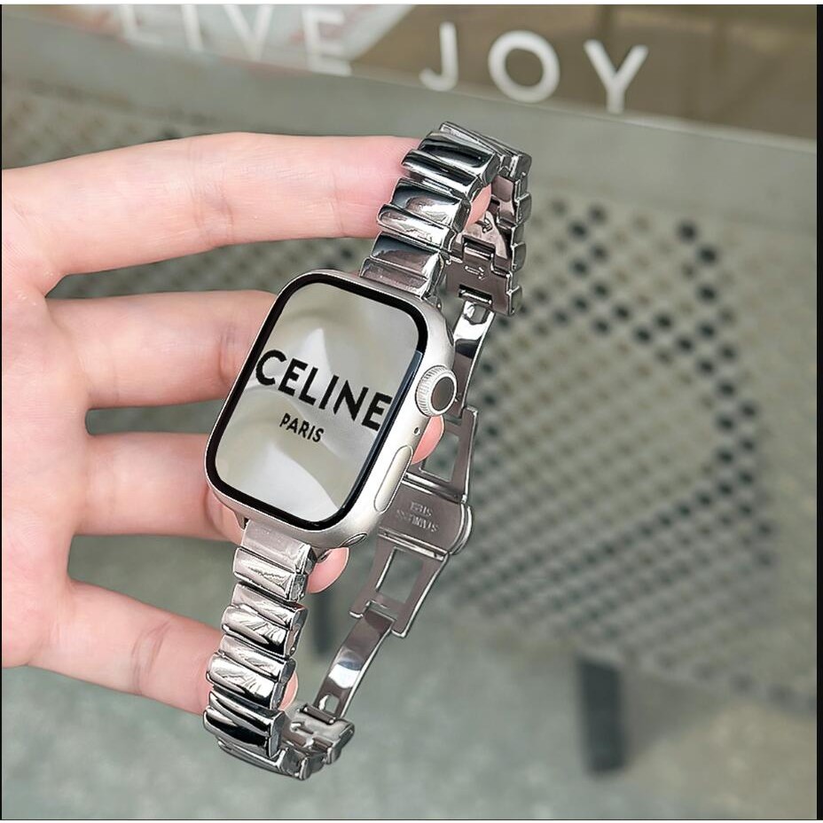 แฟชั่นไม่สม่ําเสมอสายสแตนเลสสําหรับ Amazfit Bip 5 5 Unity Bip 3 Pro GTS 2 2e 3 4 Mini GTR Mini Amazf