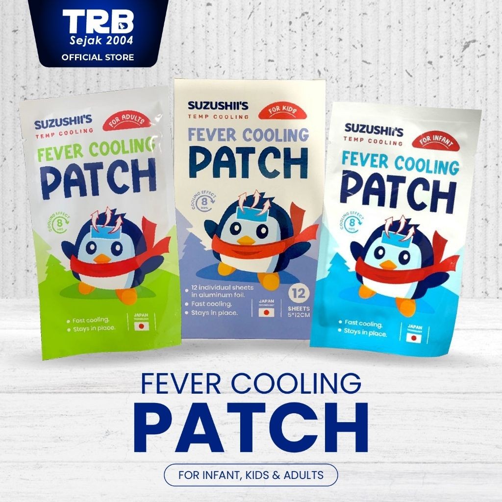 [ Kkm ได้รับการอนุมัติ ] TRB Fever Cooling Patch Cool Fever Kool Fever Baby Kids Adult Loose Pack 1 