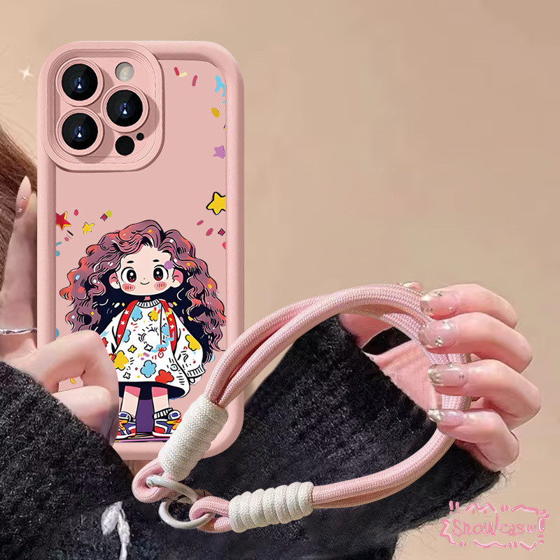 สาวน้อยน่ารักผมหยิกกราฟฟิตี้ส เคสRedmi 12 13C 10C 9C 12C 9A 9 10A A1 9T 10 9C NFC Note 12 13 10 11 9 Pro 11s 10s POCO M3