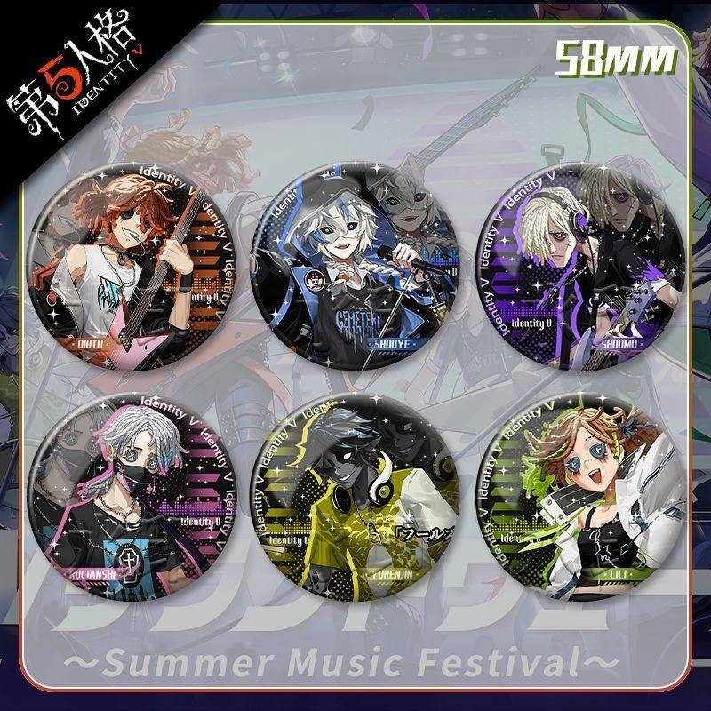 Identity V Concert Badge Night Watch Embalmer Tinplate Pin กระเป๋าเป้สะพายหลังจี้