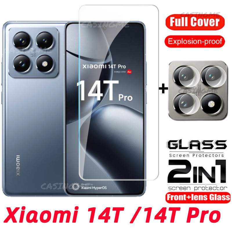 Xiaomi 15T 14TPro 2024 คลุมทั้งหมดกระจกนิรภัย Flim สําหรับ Xiaomi 14T 14 T14 14TPro Xiaomi14T Pro 4G 5G 2024 ฟิล์มด้านหน้าด้านหลังเลนส์กระจกกลับกล้องเลนส์ป้องกันหน้าจอ