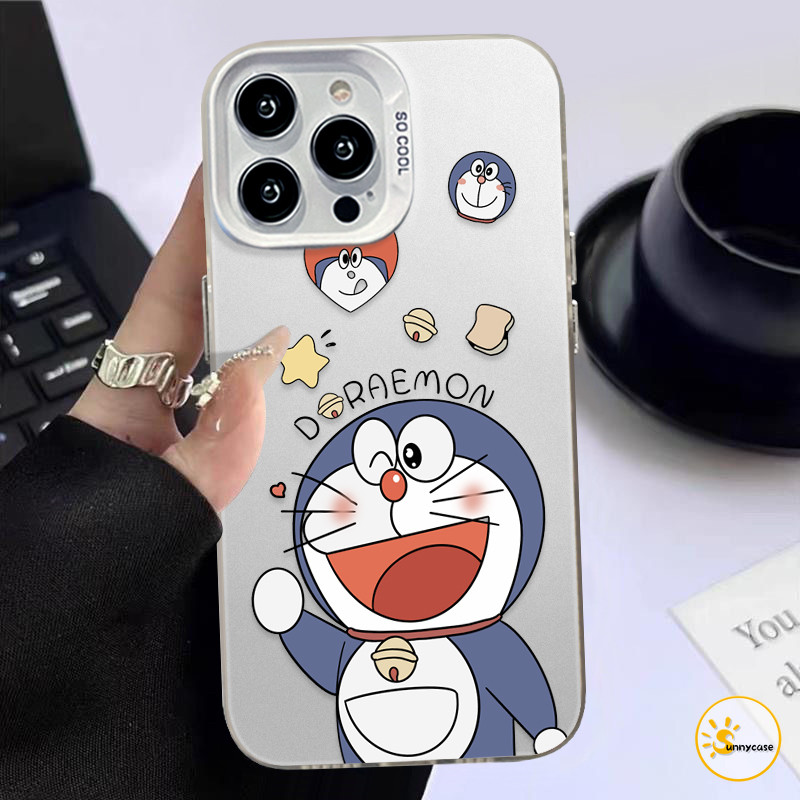 เคสแบบนุ่มพร้อมสายคล้องสำหรับใส่บัตรรูปโดราเอมอนสุดน่ารัก เข้ากันได้กับ Samsung A54 A05 A05s A15 A32 A14 A25 A23 A13 A34