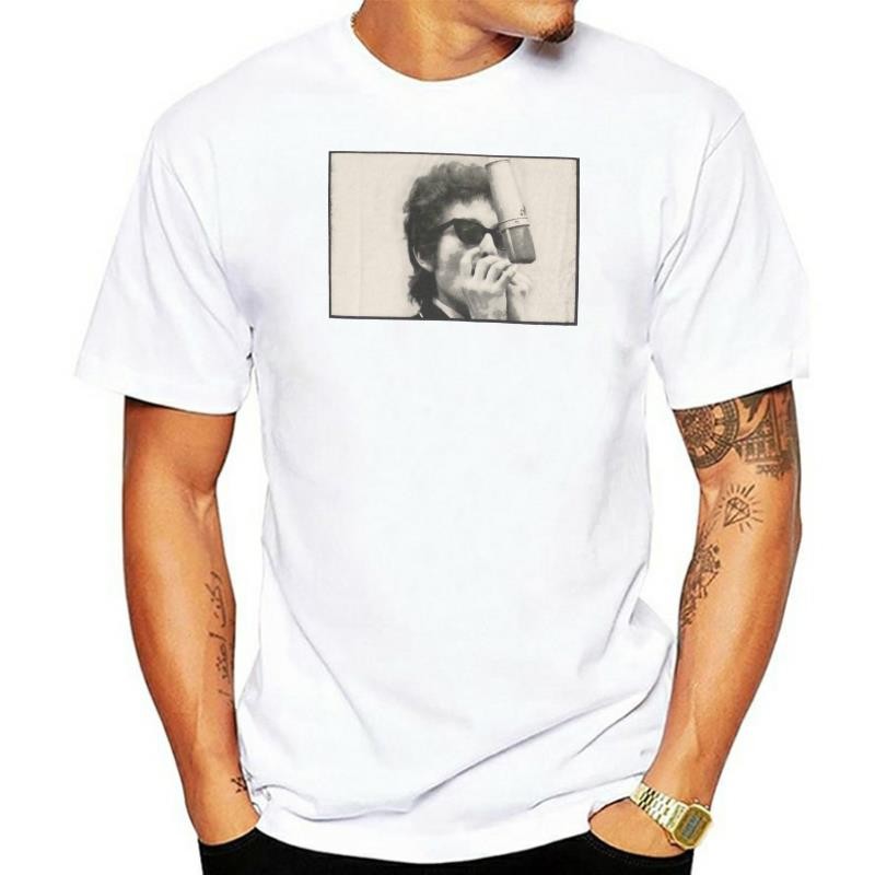Bob Dylan Letterbox Ivory T-shirt คุณภาพสูง 100% ผ้าฝ้าย เสื้อแฟชั่นสำหรับผู้ใหญ่