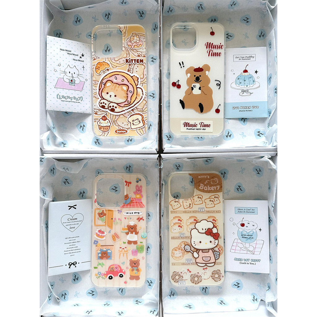 การ์ตูนน่ารักสัตว์เหมาะสําหรับiphone16เคสโทรศัพท์iphone15 Soft 14 สไตล์ใหม่ 13Promaxหญิง 12/11/Shock-resistant Shell 1G8G
