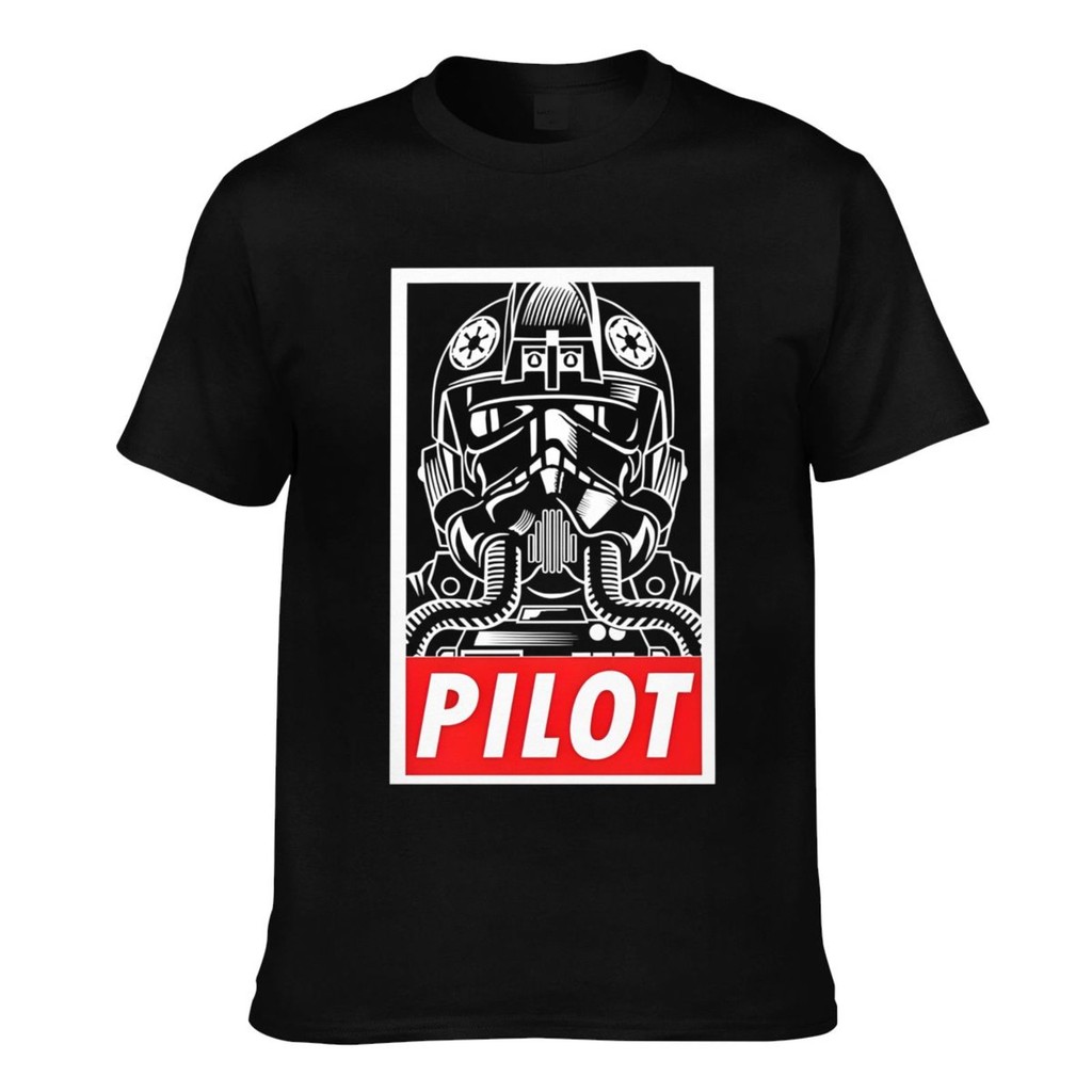 เสื้อยืดสั่งทําผู้ชาย Star Wars Empire Tie Fighter Pilot Obey