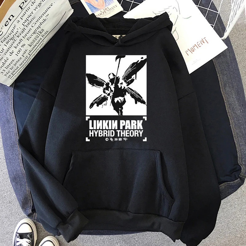 2024 เสื้อสเวตเตอร์คอกลมใหม่ Linkin-Park เสื้อกันหนาวมีฮู้ดผ้าฝ้ายเนื้อหนา ผ้าฝ้าย 100%