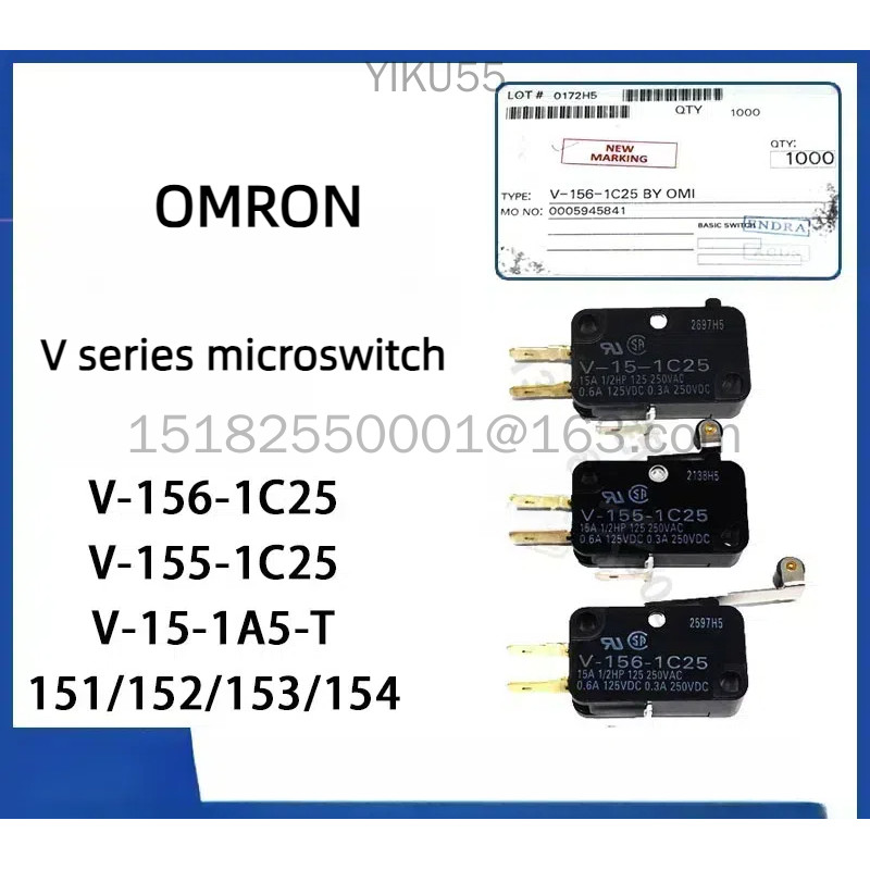 Omron microswitch V-156-1C25 151 152 153 154 155 V-15-1A5-T A/B5