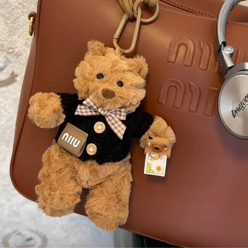 Barcelona Bear Pendant Teddy Bear Doll Keychain Lovely Bag Hanging Plush Doll Bear Bag Ornaments pendant M10V