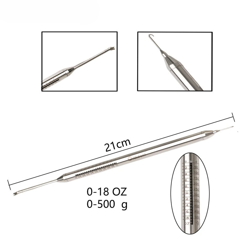 1 PC ทันตกรรมจัดฟัน Dynamometer ความเครียด Tension Meter Force Gauge ยืดหยุ่น Autoclavable ทันตกรรมวัดเครื่องมือบําบัด