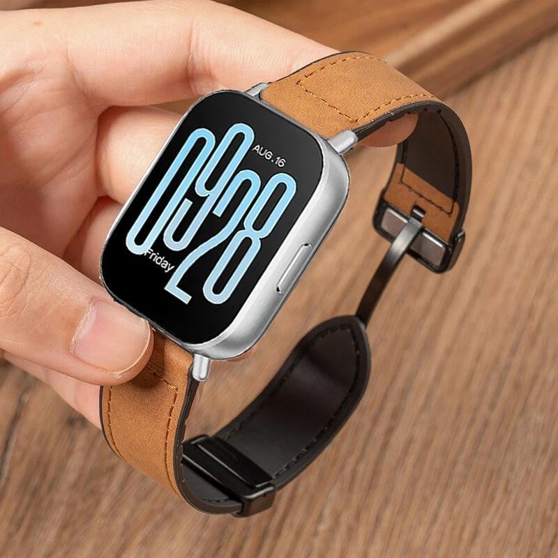 สายหนังแท้แม่เหล็กสําหรับ Redmi Watch 5 Active Lite 22 มม.สําหรับ Xiaomi Redmi Watch3 Active