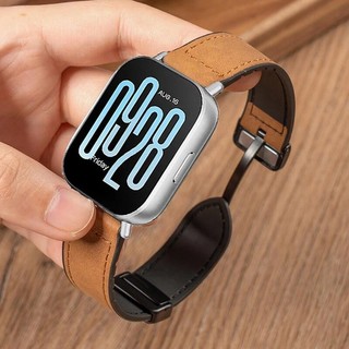 สายหนังแท้แม่เหล็กสําหรับ Redmi Watch 5 Active Lite 22 มม.สําหรับ Xiaomi Redmi Watch3 Active