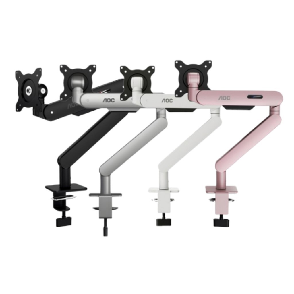 Monitor Arm AOC ขาตั้งจอ AM400B Ergonomic Design Single Black (360 degree rotation) (AM400)