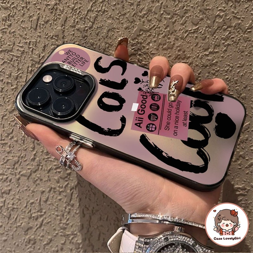 ส่งจากไทย ข้อความเย็น เคส IPhone 16 11 15 14 13 Pro Max XR 13 12 Pro 7 8Plus SE X Xs Max Matte Hard Case
