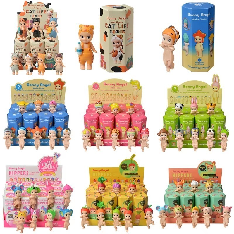 Sonny Angel Harvest Series กล่องตาบอดผลไม้และผักรูป Kawaii Hippers อะนิเมะตัวเลข Surprise Guess กระเป๋า Mystery กล่องของเล่น