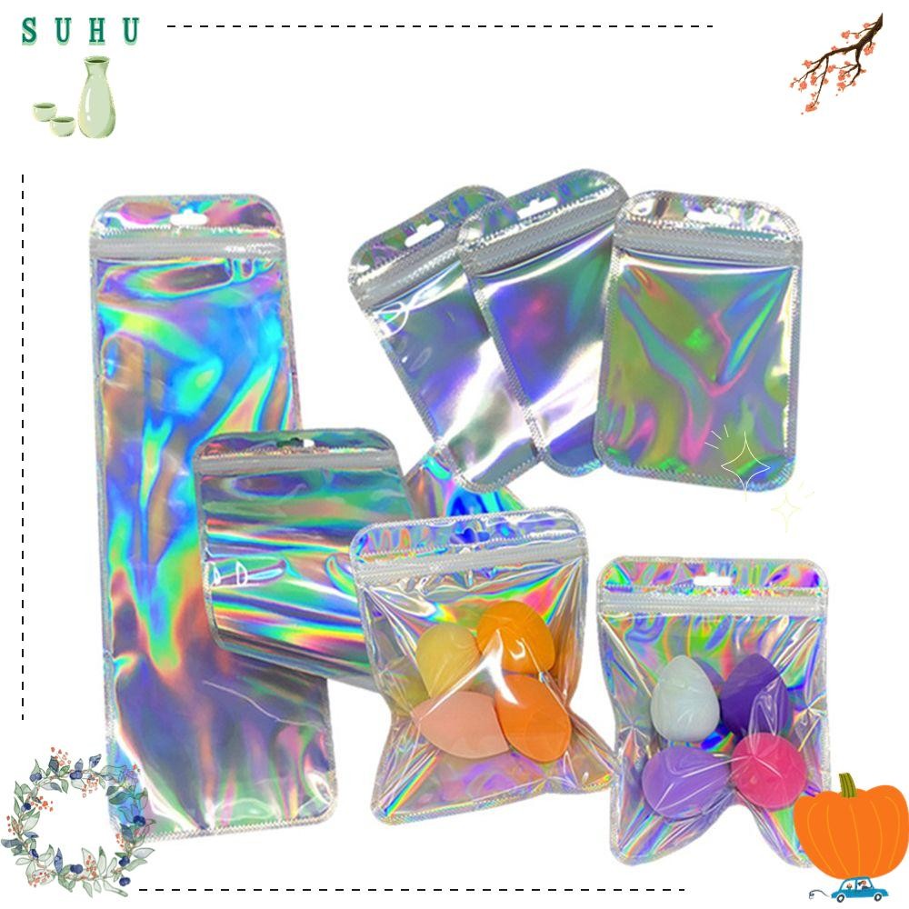 Suhu 50 ชิ้น/ถุงถุงปิดผนึกด้วยตนเองพร้อม Hang Hole คุณภาพสูง Thicken Zip lock Pouches