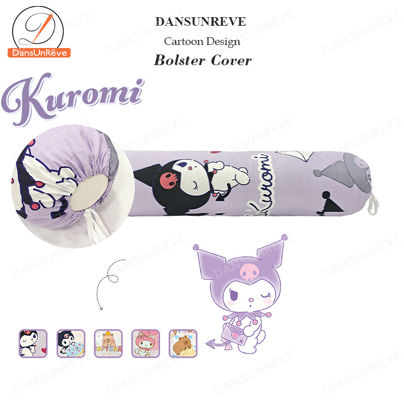 ปลอกหมอนข้าง Sanrio การ์ตูน kuromi/my melody capybara bolster cover ปลอกหมอนตัวยาว
