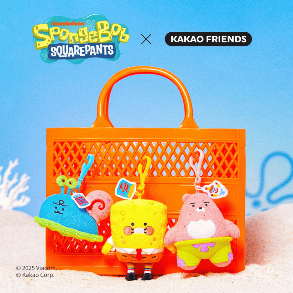 🧽พร้อมส่ง🌴SpongeBob x Kakao Friends Keyring Doll พวงกุญแจ Ryan / Choonsik / Jordy