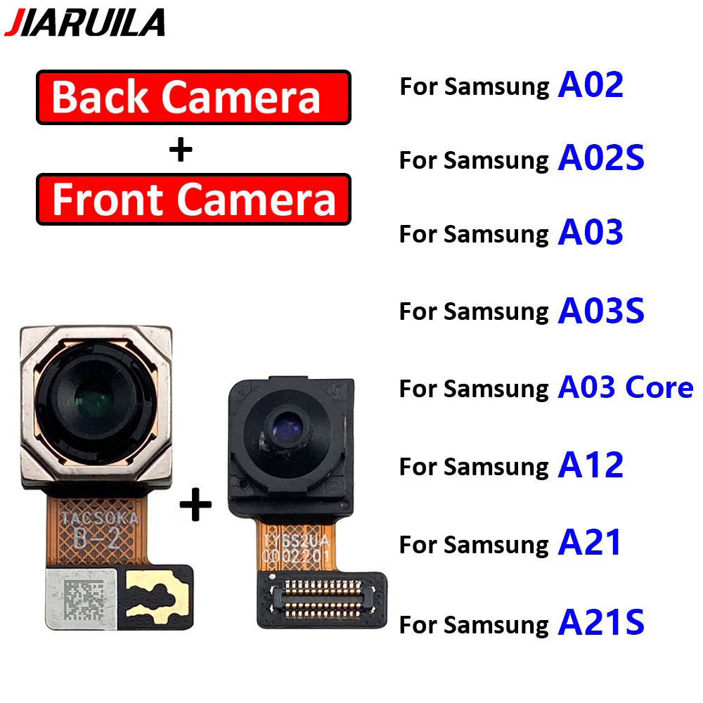 กลับกล้อง Flex Cable เปลี่ยนสําหรับ Samsung A02 A02S A03 Core A03S A12 A21 A21S สําหรับกล้องเลนส์โมดูลเปลี่ยน