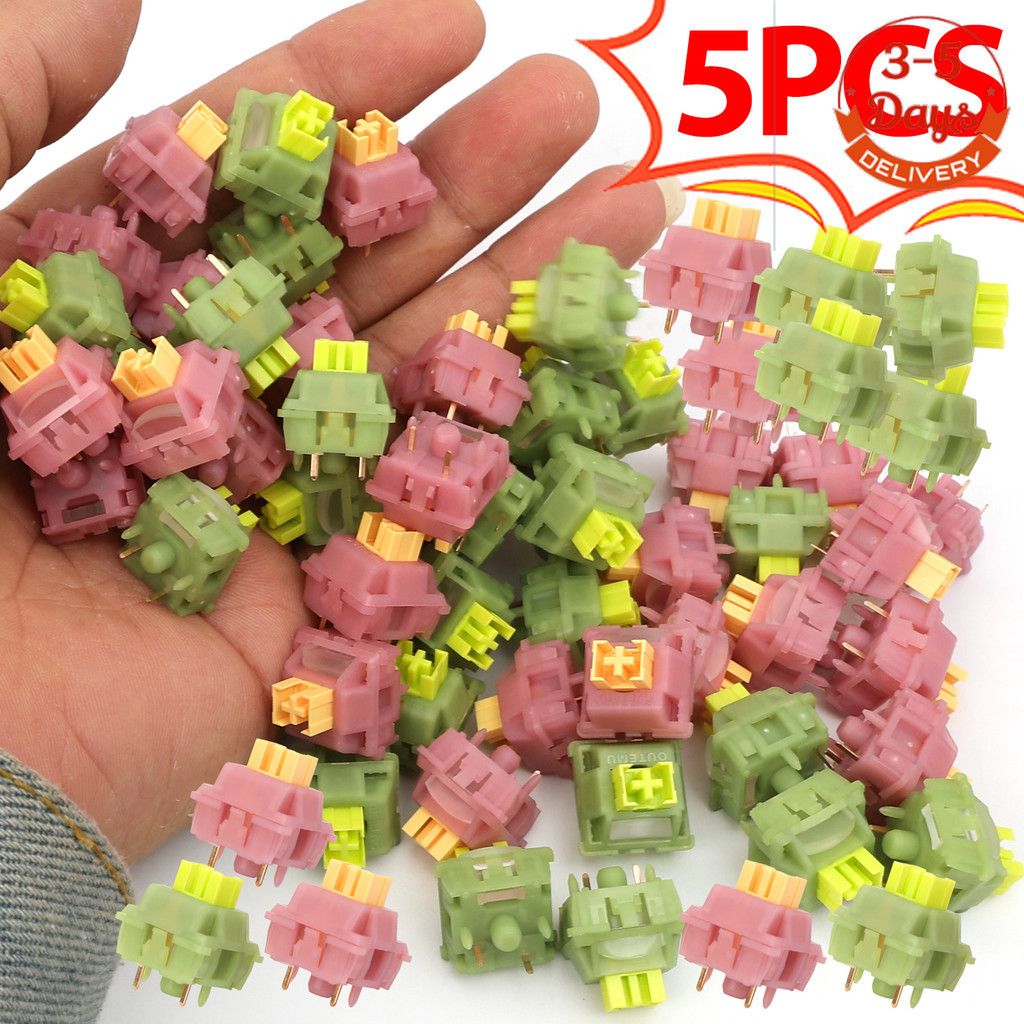 [จัดส่ง 3-5 วัน]สวิตช์เชิงกลที่เงียบสงบเป็นพิเศษ 5 ชิ้น - V3 ดีไซน์เชิงเส้นเงียบพร้อมตัวเรือน POM Sh